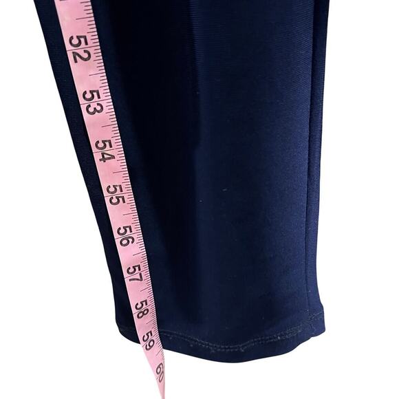 Clara Sun Woo Womens Size Medium Jumpsuit Sleeveless Wide Leg Navy Blue USA Made - Picture 3 of 8